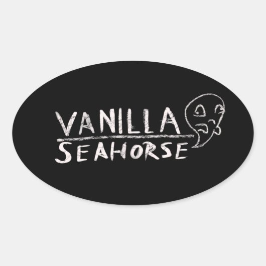 Vanilla Seahorse Sticker (Voorkant)