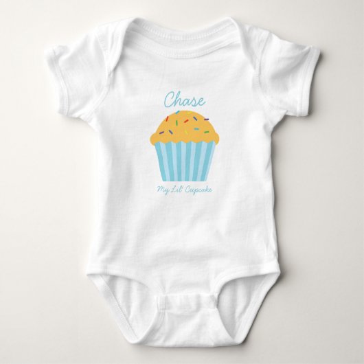 Vanilla Sprinkles Cupcake Babyware Romper (Voorkant)