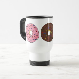 Vanilla Strawberry Donut Doughnut Sprinkles Reisbeker