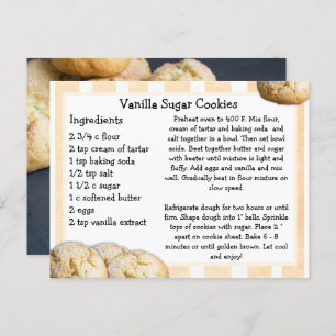 Vanilla Sugar Cookies Recipcard Briefkaart