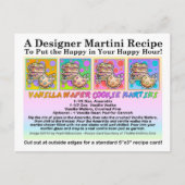 Vanilla Wafer Cookie Martini Recept Kaart Briefkaa (Voorkant)
