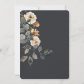 Vanilla White Boho Rose Blue Faire-part de mariage (Dos)