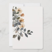 Vanilla White Boho Roses Faire-part de mariage de  (Dos)