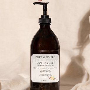 Vanille badgel douche ambachtelijk product vierkante sticker