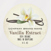 Vanille Bean Spice Labels (Design 2)