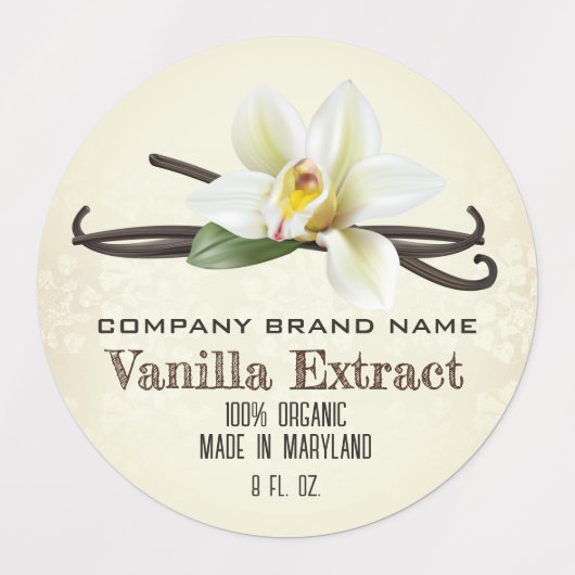 Vanille Bean Spice Labels (Design 2)