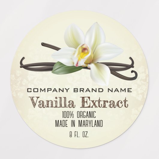 Vanille Bean Spice Labels (Design 1)
