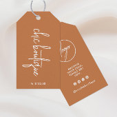 Vanille Bruine Kleding Prijs Hang Label Logo Cadeaulabel