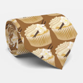 Vanille Cupcake Stropdas (Opgerold)