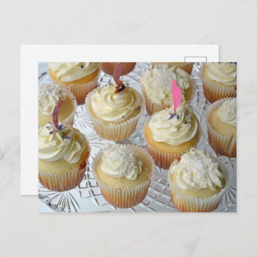 Vanille cupcakes briefkaart (Voorkant / Achterkant)