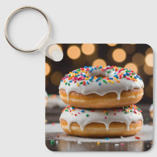 Vanille Donuts Sleutelhanger