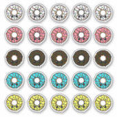 Vanille en chocolade donuts met Frosting Sprinkles Sticker (Voorkant)