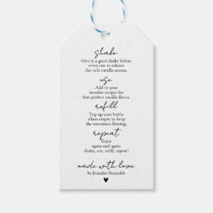 Vanille-extract instructies tweezijdig cadeaulabel