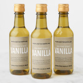Vanille Extract Label VE006_1 Wijn Etiket (Flessen)