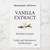 Vanille-extract modern label sticker VE102tr (Enkel label)