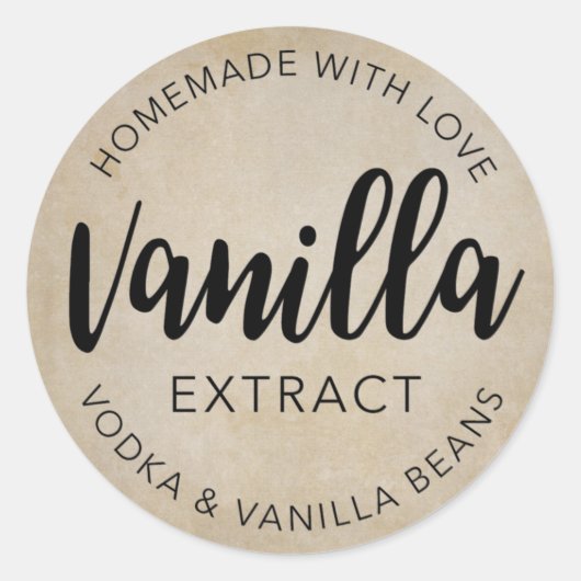 Vanille-extract VE001_04rd Ronde Sticker (Voorkant)