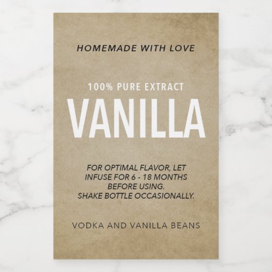 Vanille-extract VE006_04wn Wijn Etiket (Enkel label)