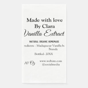 Vanille extract zelfgemaakte ingrediënten toevoege servet