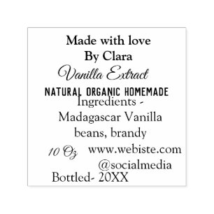 Vanille extract zelfgemaakte ingrediënten toevoege zelfinktende stempel