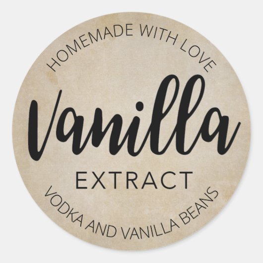 vanille extractielabel VE001_04rdblank Ronde Sticker (Voorkant)
