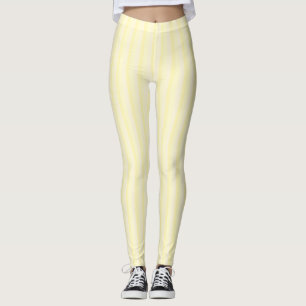 Vanille Geel Wit Kleuren Moderne Sjabloon Leggings