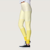 Vanille Geel Wit Sjabloon Elegant Modern Leggings (Links)