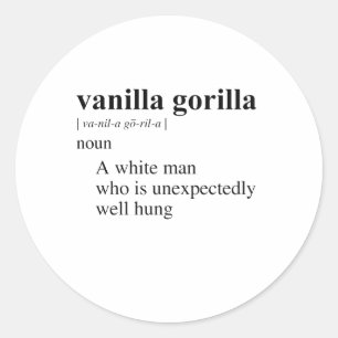 VANILLE GORILLA RONDE STICKER
