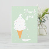 vanille-ijssteen met sprinkhaansmelting bedankkaart (Staand voorkant)