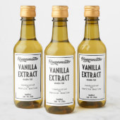 Vanille maison Extrait Étiquette de nourriture et (Bouteilles)