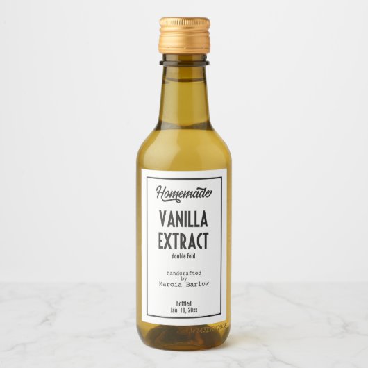 Vanille maison Extrait Étiquette de nourriture et (Devant)