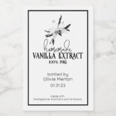 Vanille maison Extrait Étiquette de nourriture et (Étiquettes simples)