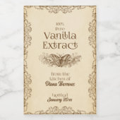 Vanille maison Extrait Étiquette de nourriture et (Étiquettes simples)