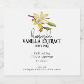 Vanille maison Extrait Étiquette de nourriture et (Étiquettes simples)