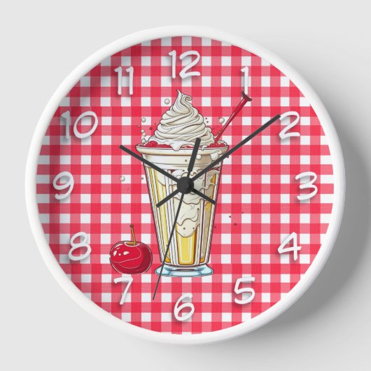 Vanille Milkshake met Kersen Rood Geruit (Voorkant)