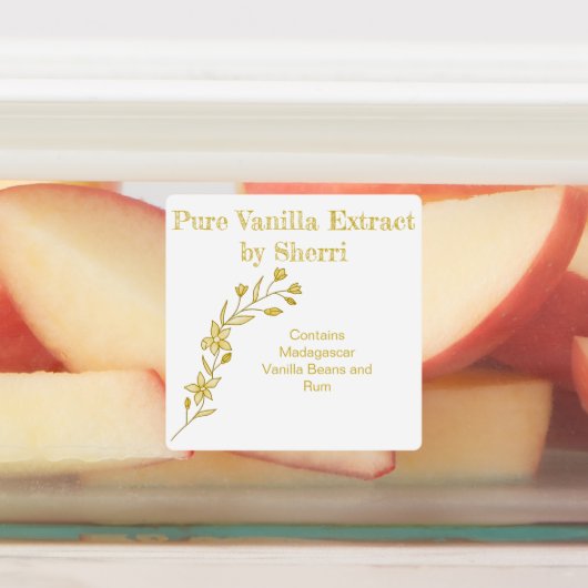 vanille orchidee, vanille extract labels (Aangebracht)