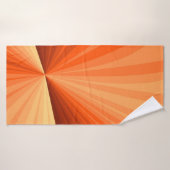 Vanille rouge orange Abstraite moderne Fractale gr (Serviette de bain)