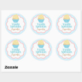 Vanille Sprinkles Cupcake Scallop Label (Vel)