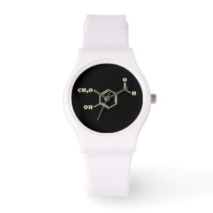 Vanille-vanilline moleculaire chemische formule horloge