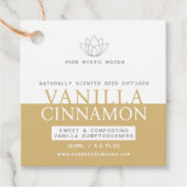 Vanille witte riet diffuser fles hang label (Voorkant)