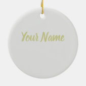 Vanillebonen met suiker keramisch ornament (Achterkant)