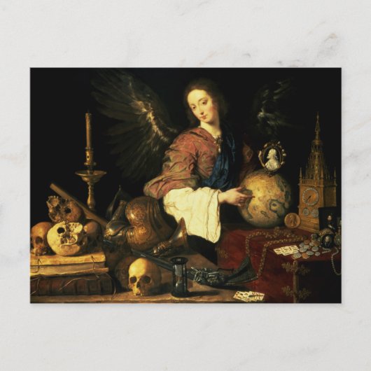Vanitas, c.1634 briefkaart (Voorkant)