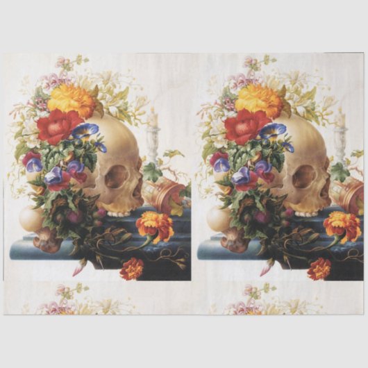 Vanitas - De schedel Tissuepapier (Voorkant)