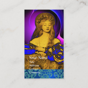 VANITY BEAUTY-MODE COSTUME DESIGNER Blue Damask Visitekaartje