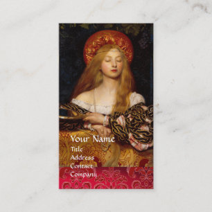 VANITY BEAUTY-MODE COSTUME DESIGNER Red Damask Visitekaartje