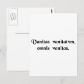 Vanity of vanities, alles is ijdelheid. briefkaart (Voorkant / Achterkant)