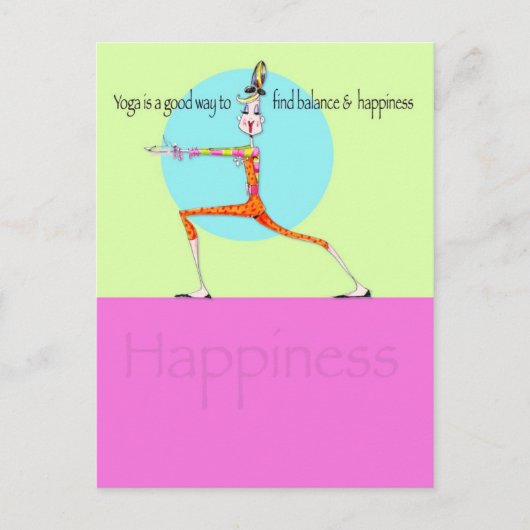 Vanity Yoga Happiness briefkaart (Voorkant)