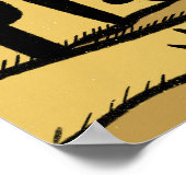 VANLIFE Desert Cacti Mountain Ontdek het avontuur Poster (Hoek)