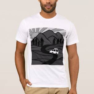 VANLIFE Trees Forest Mountain Ontdek het avontuur T-shirt