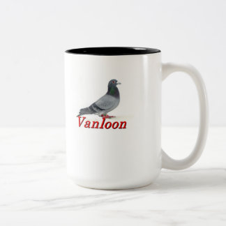 Vanloon Racing Pigeons Tweekleurige Koffiemok
