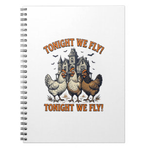 Vannacht Vliegen We Grappige Kip Halloween Shirt O Notitieboek